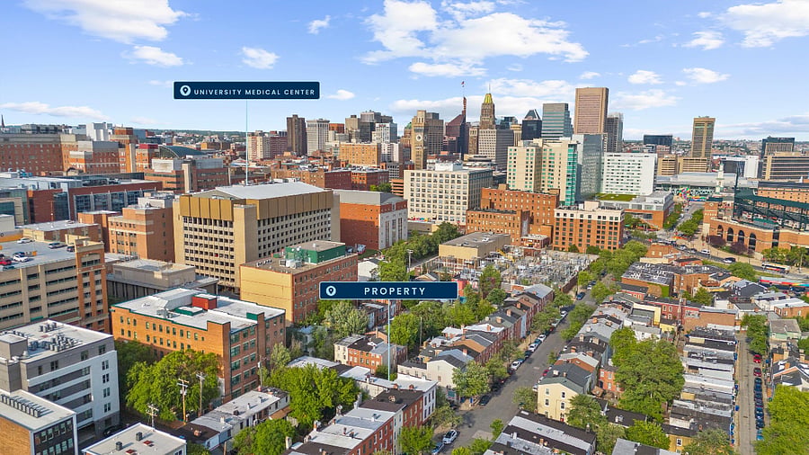 Location walkable to UMB. UMMs, Inner Harbor, Camden Yards, M&T Stadium, Convention Center