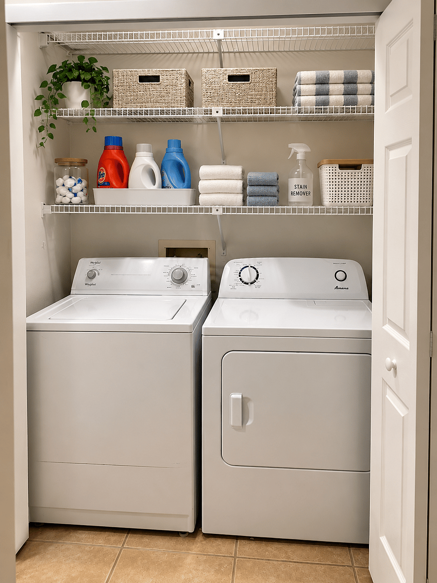 New washer and dryer on in unit
