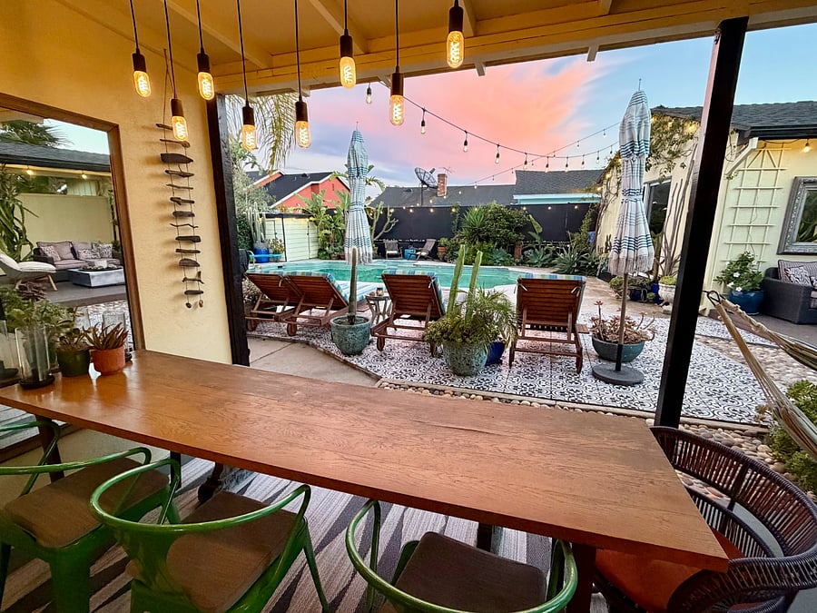 Outdoor dining table