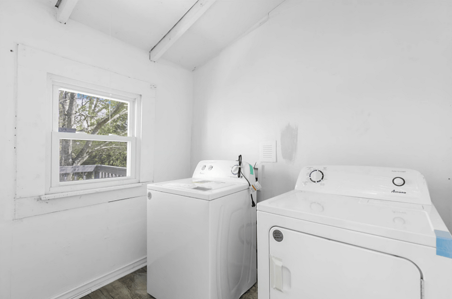 A dedicated laundry area with washer and dryer is available for guest use, making longer stays and group travel even more convenient.
