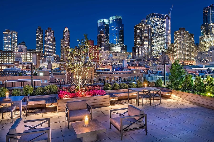 Rooftop Terrace Night View