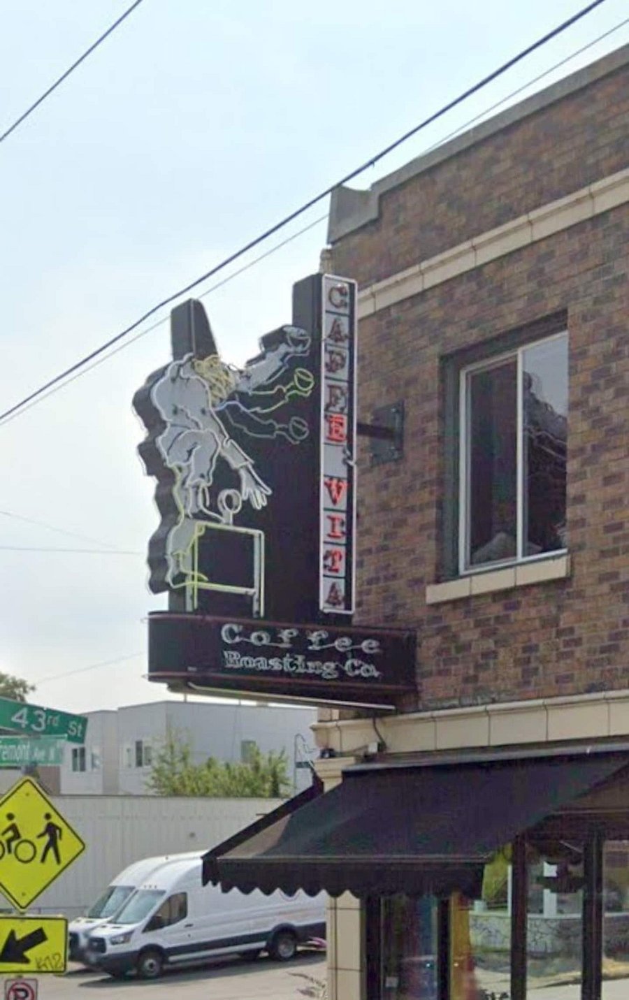 At the end of the street is a great coffee shop!