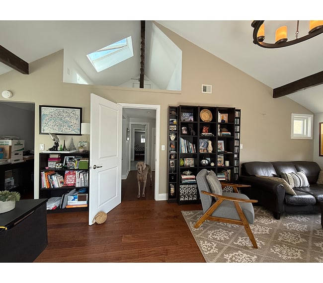 Bonus Entertainment Lounge: A large upstairs living area (144 sq ft / 12' x 12') that serves as your exclusive private lounge after 5:00 PM Monday-Friday, and all day on weekends and holidays. Weekdays homeowner works from home office in separate area behind this space.