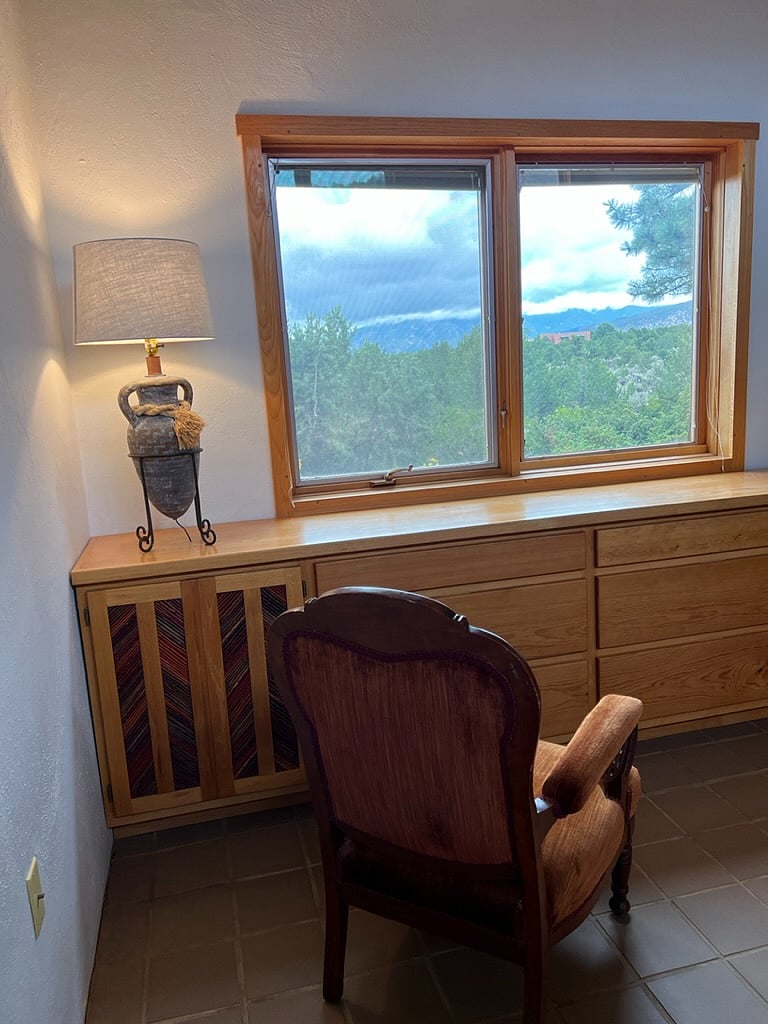 Watch the mountains from the primary bedroom