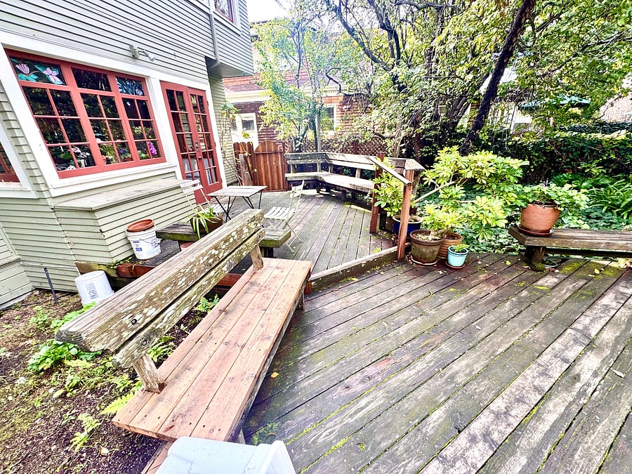 Shared deck and garden