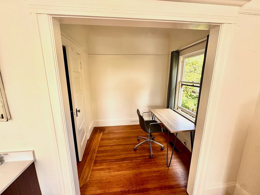 Office area of rental bedroom