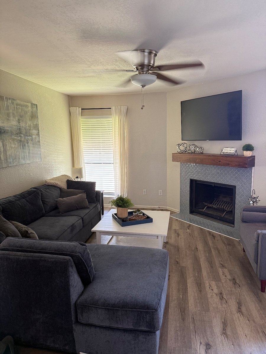 Family room (fireplace is display only)