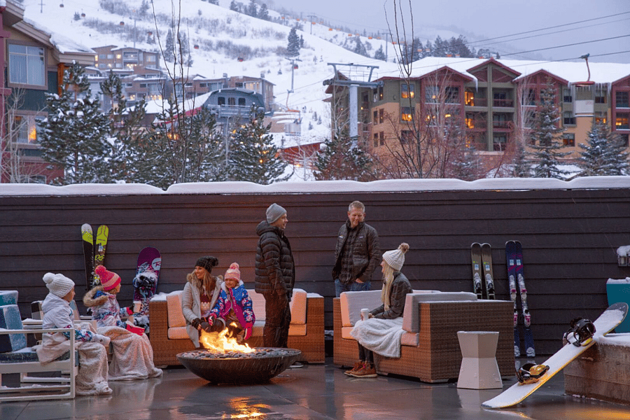 Canyon Haus winter fire pits and snow lounge