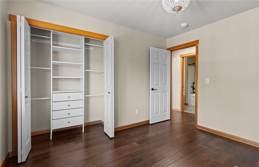 3rd bedroom with closet organizers