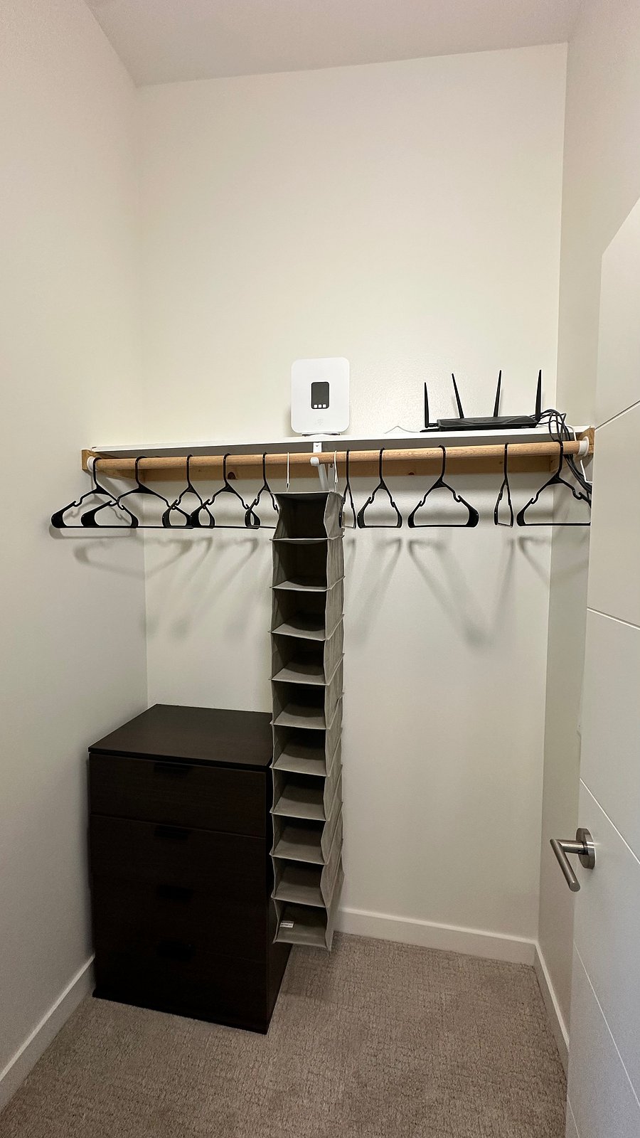 Upstairs closet