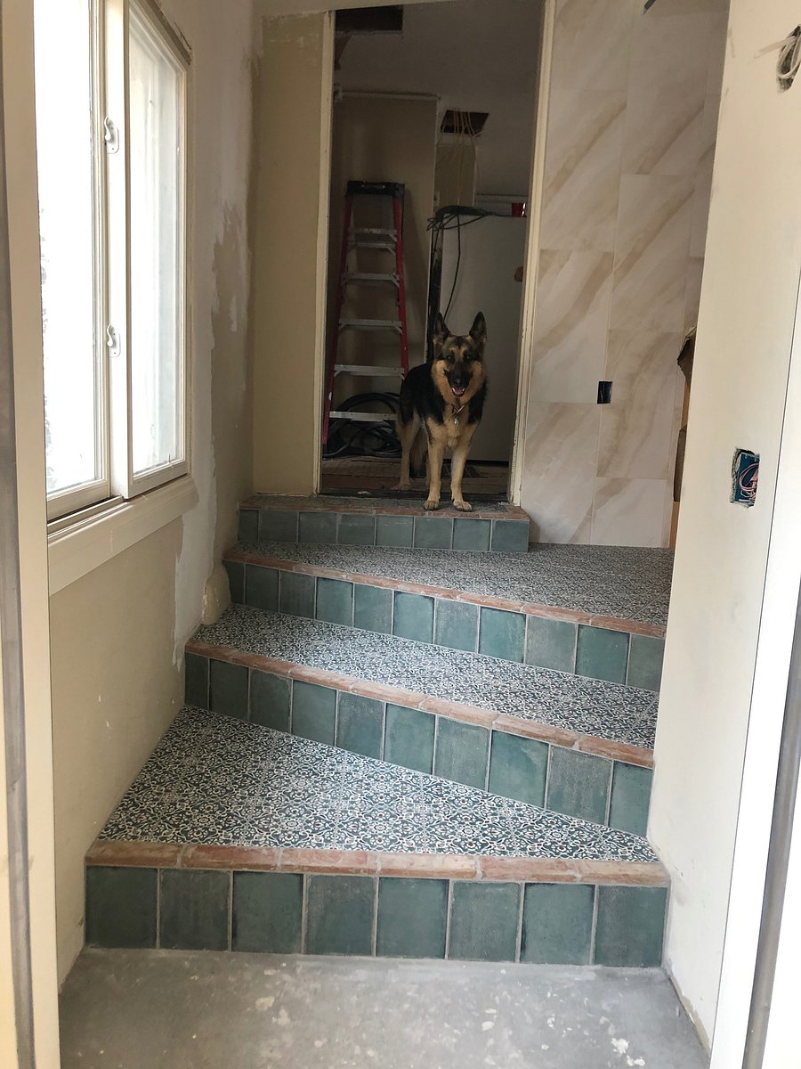 Stairs to kitchenette & bathroom