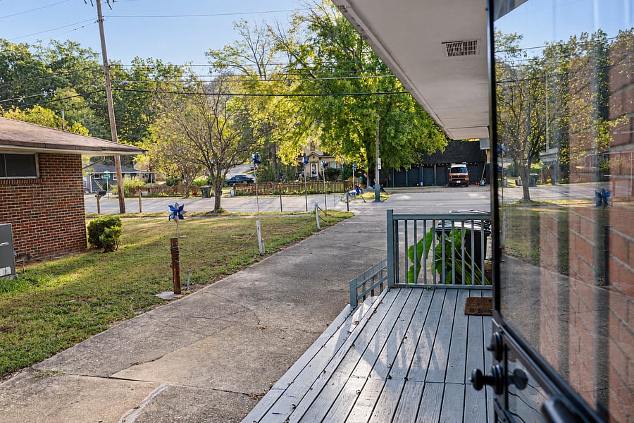 View from Living area to Glenwood Drive.