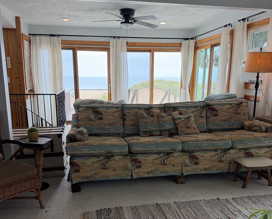 view of Lake Michigan from the "sun room"