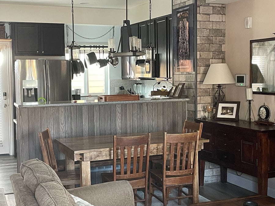 KItchen from living room sofa