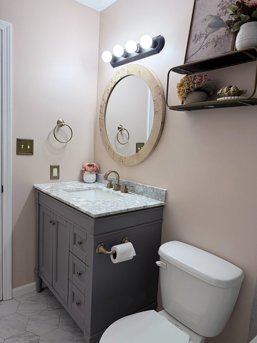Completely renovated full bathroom with fresh, modern finishes.