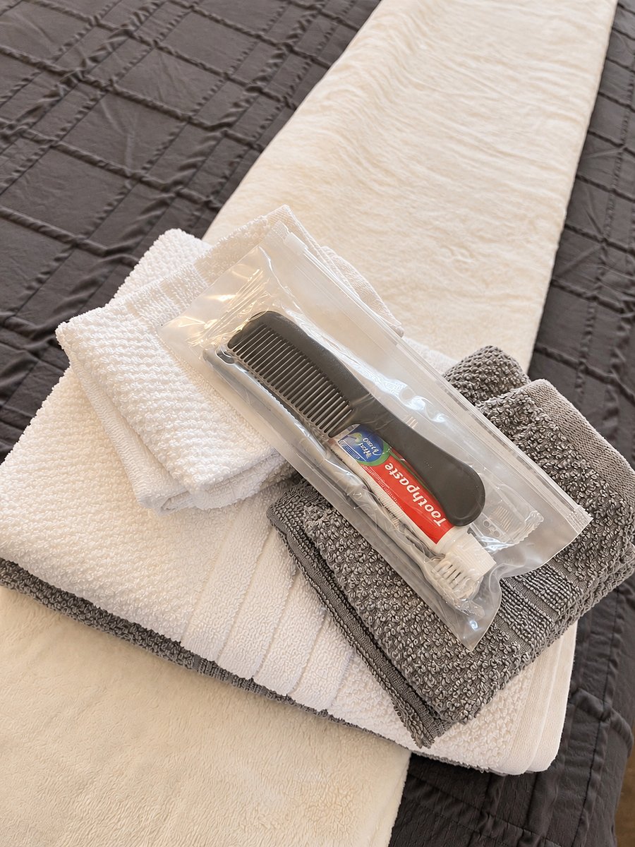 Towel Set & Starter Toiletries for Each Bedroom