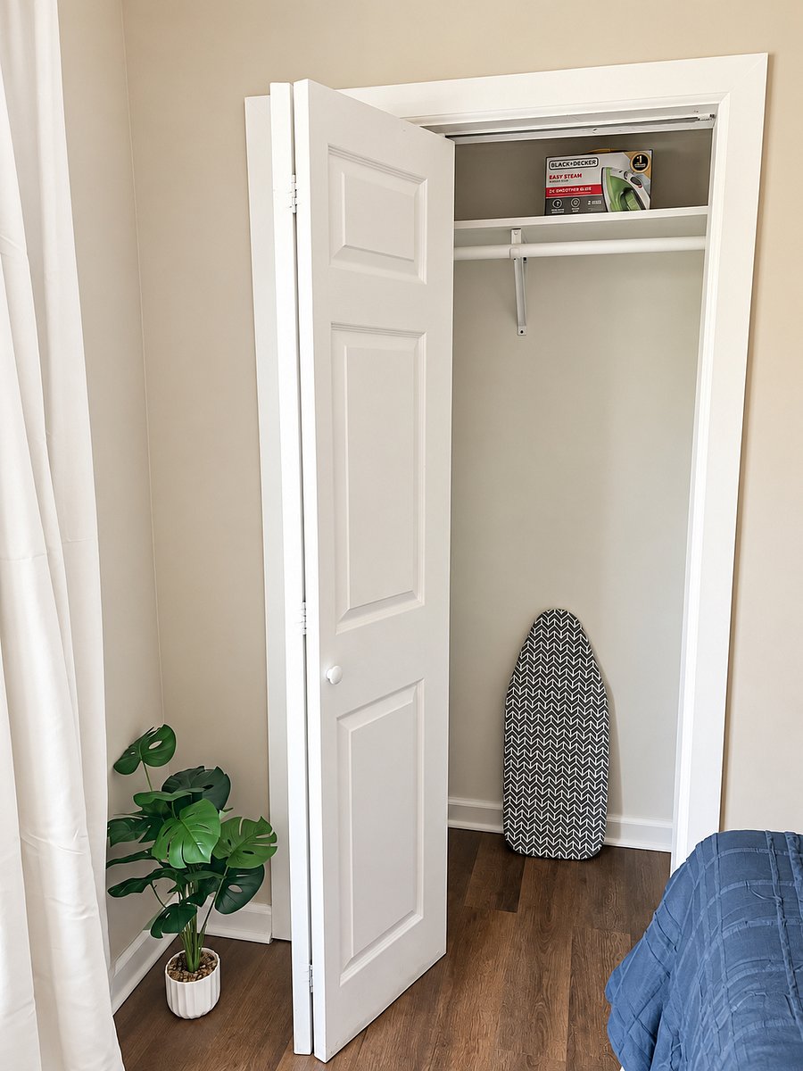 Ironing Board & Iron in Master Bedroom