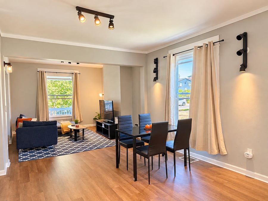 Common Area - Living Room + Dining Area - Opposite View from Kitchen
