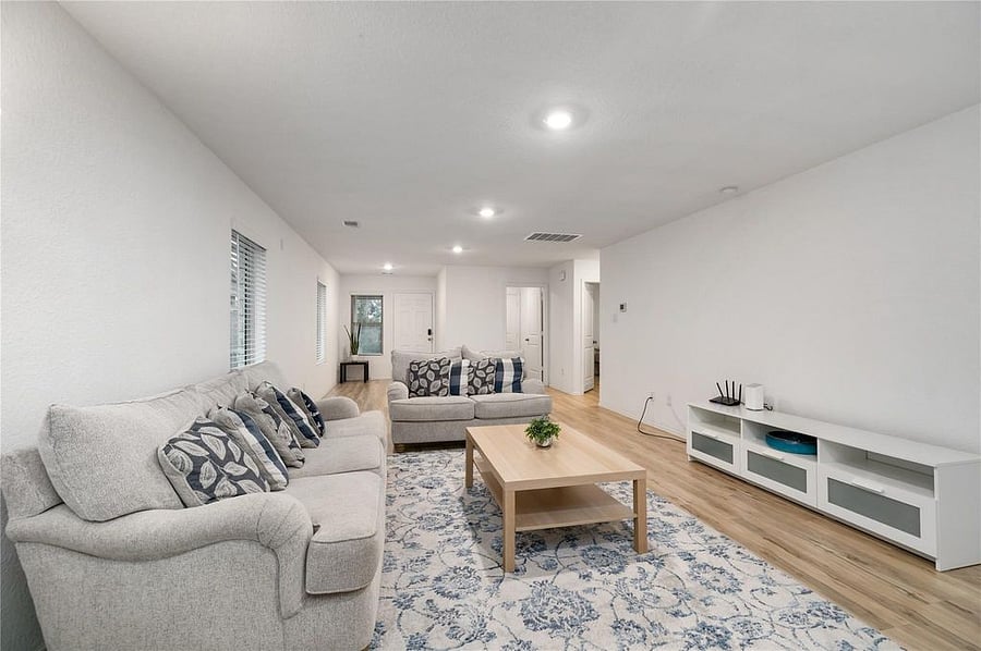 Family/living room space is the heart of the home. 