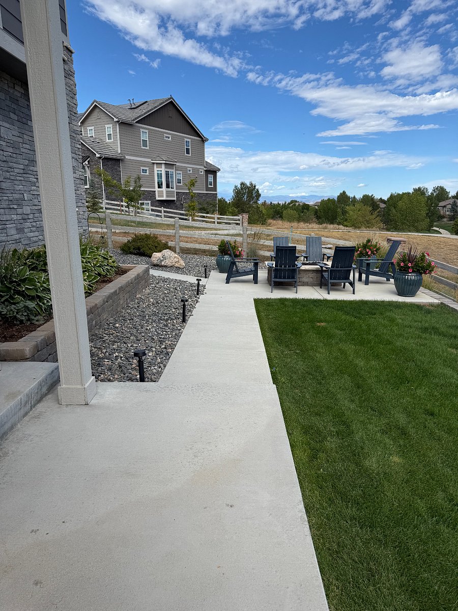 One of two outdoor fire pits.