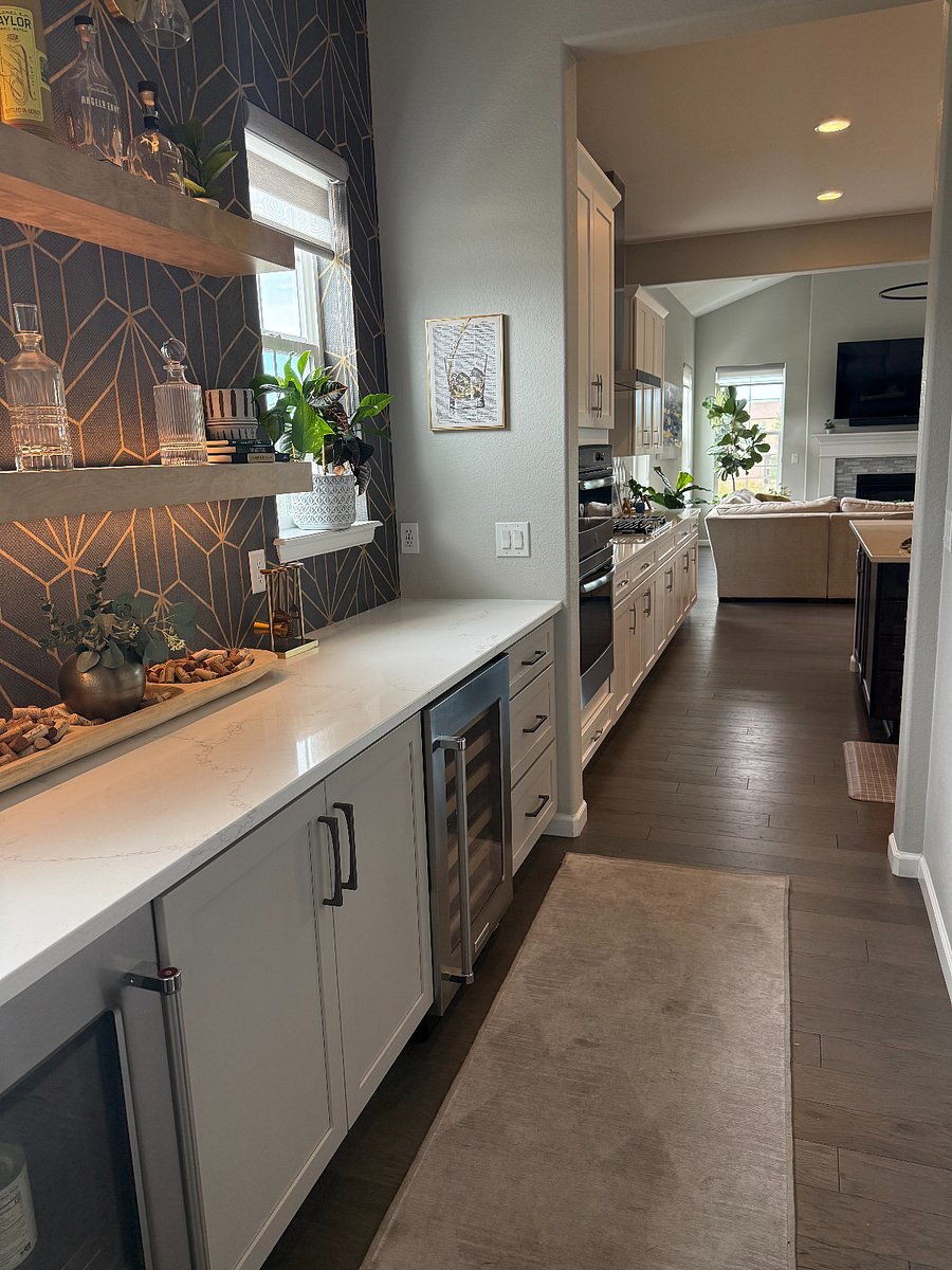 bar area with wine fridge and beer fridge