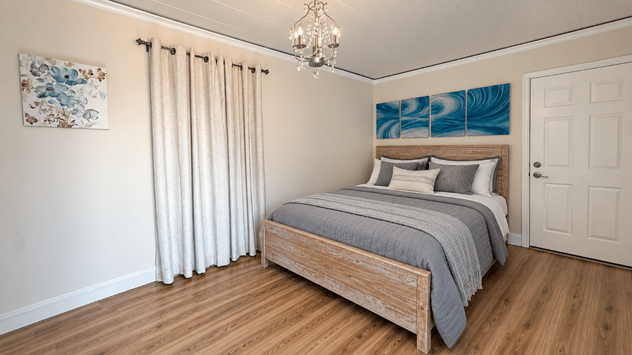 2nd bedroom with queen bed and direct access to the upper deck