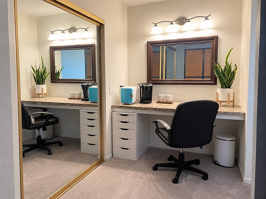 Vanity/workspace area