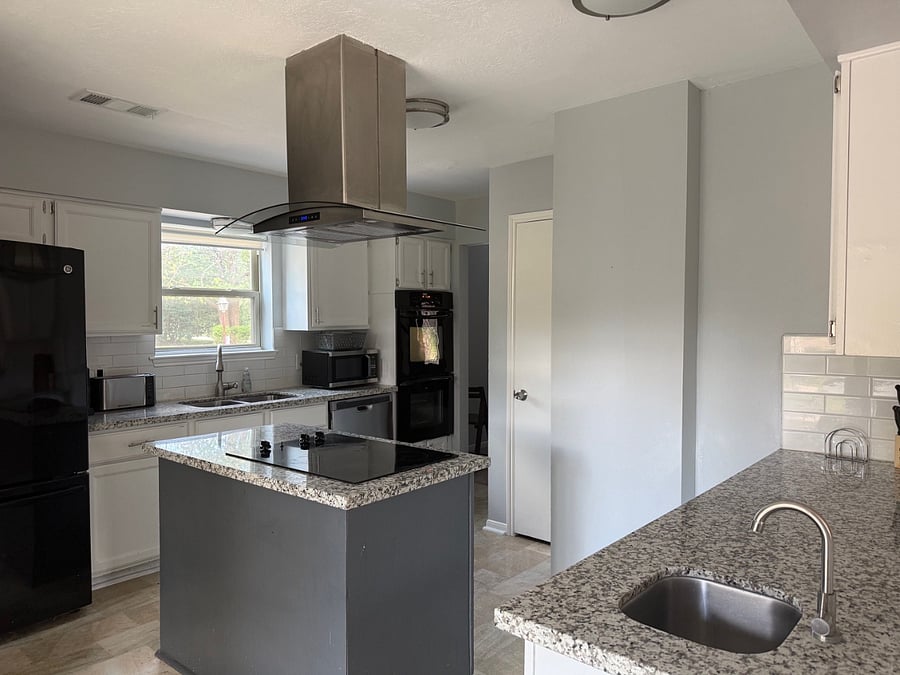 Kitchen with prep sink