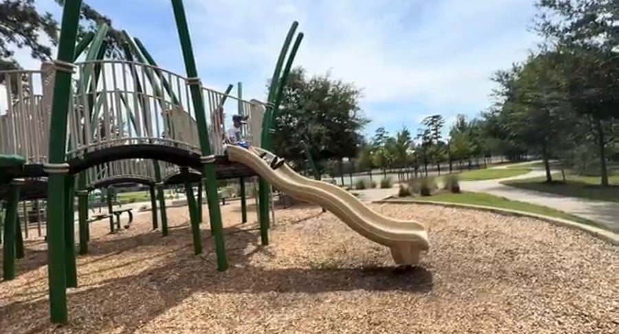 Steps away from park with playground