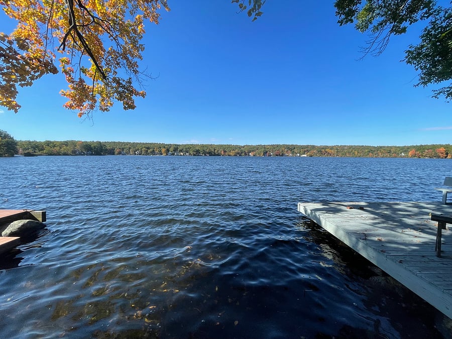 View from the shore in early
Fall.