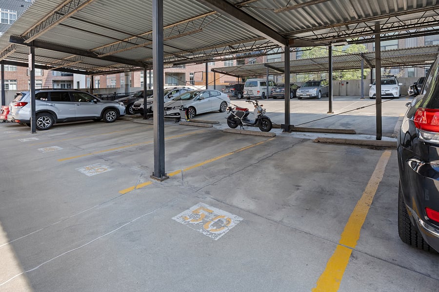 Deeded, covered and secure parking spot
