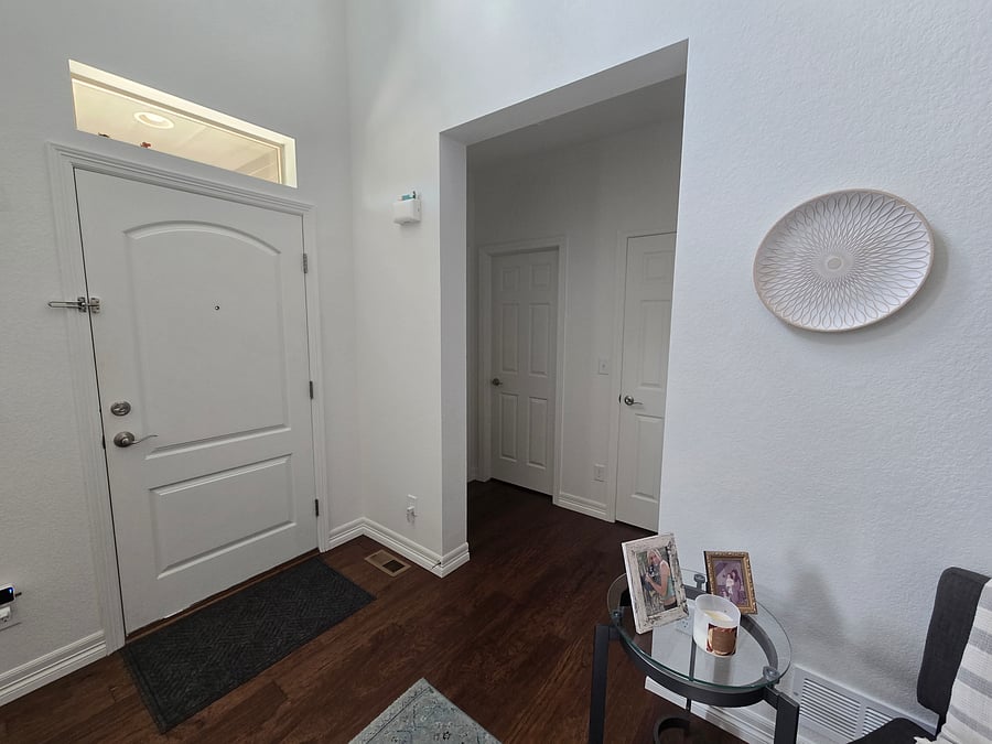 Front door and entrance to your room.