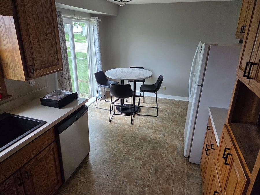 Kitchen table just off the living room