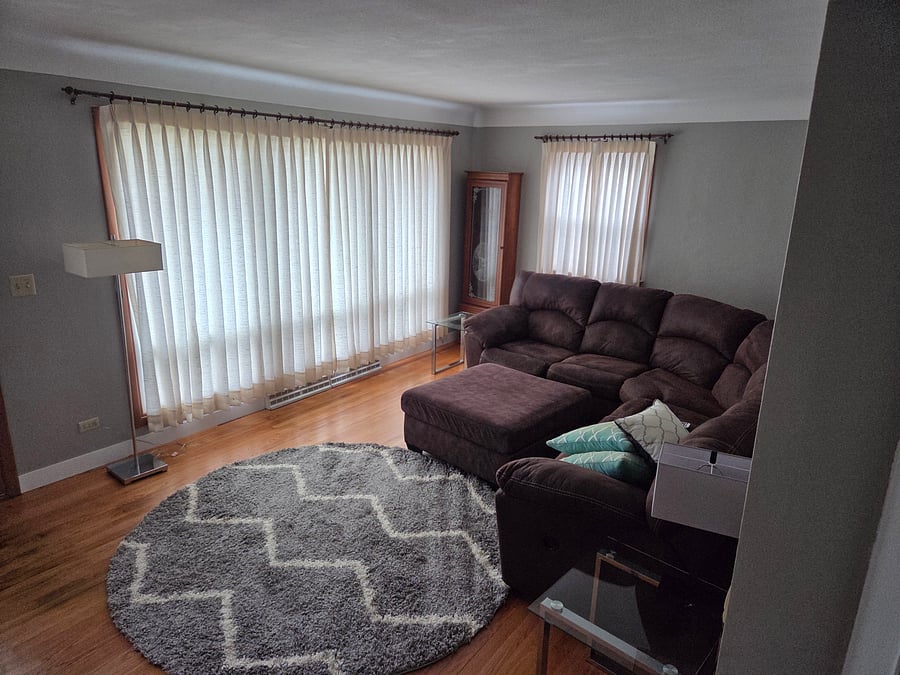 Sectional couch and 72 inch smart tv