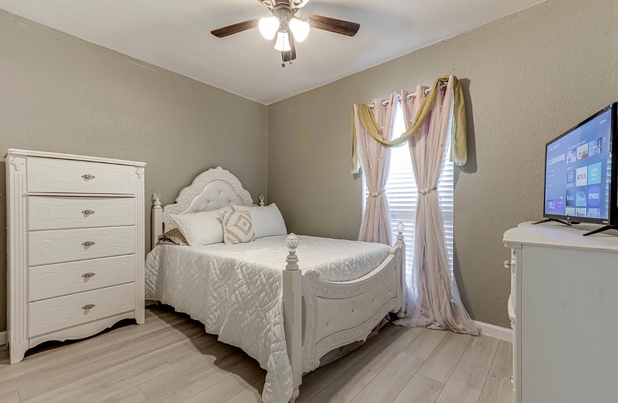 Bedroom 2 with memory foam mattress.