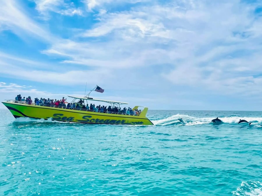 Enjoy boating, dolphin tours and water adventures nearby