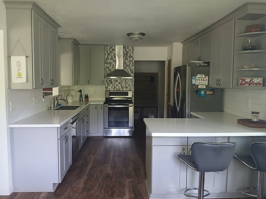 Kitchen from dining area