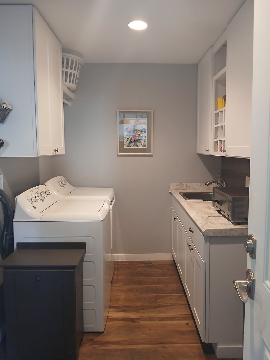 Laundry from garage entrance