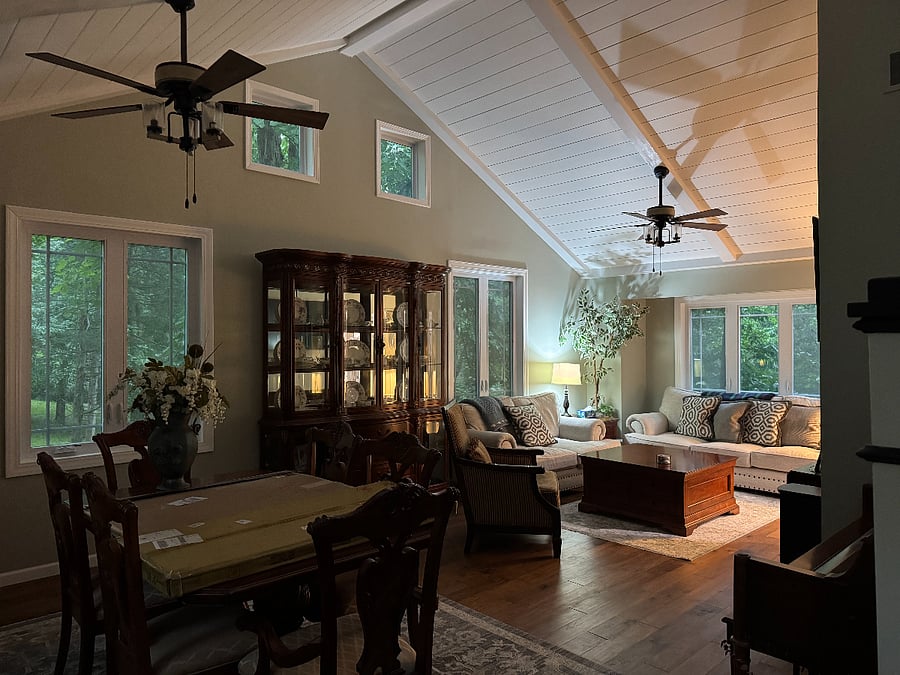 Living/Dining room:  beautiful windows throughout