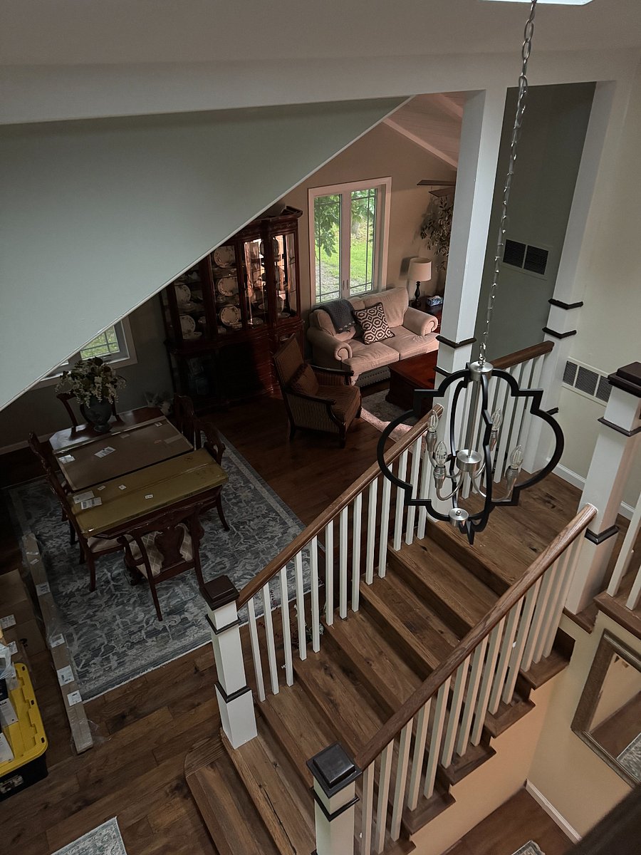 View of entry/staircase from upper loft
