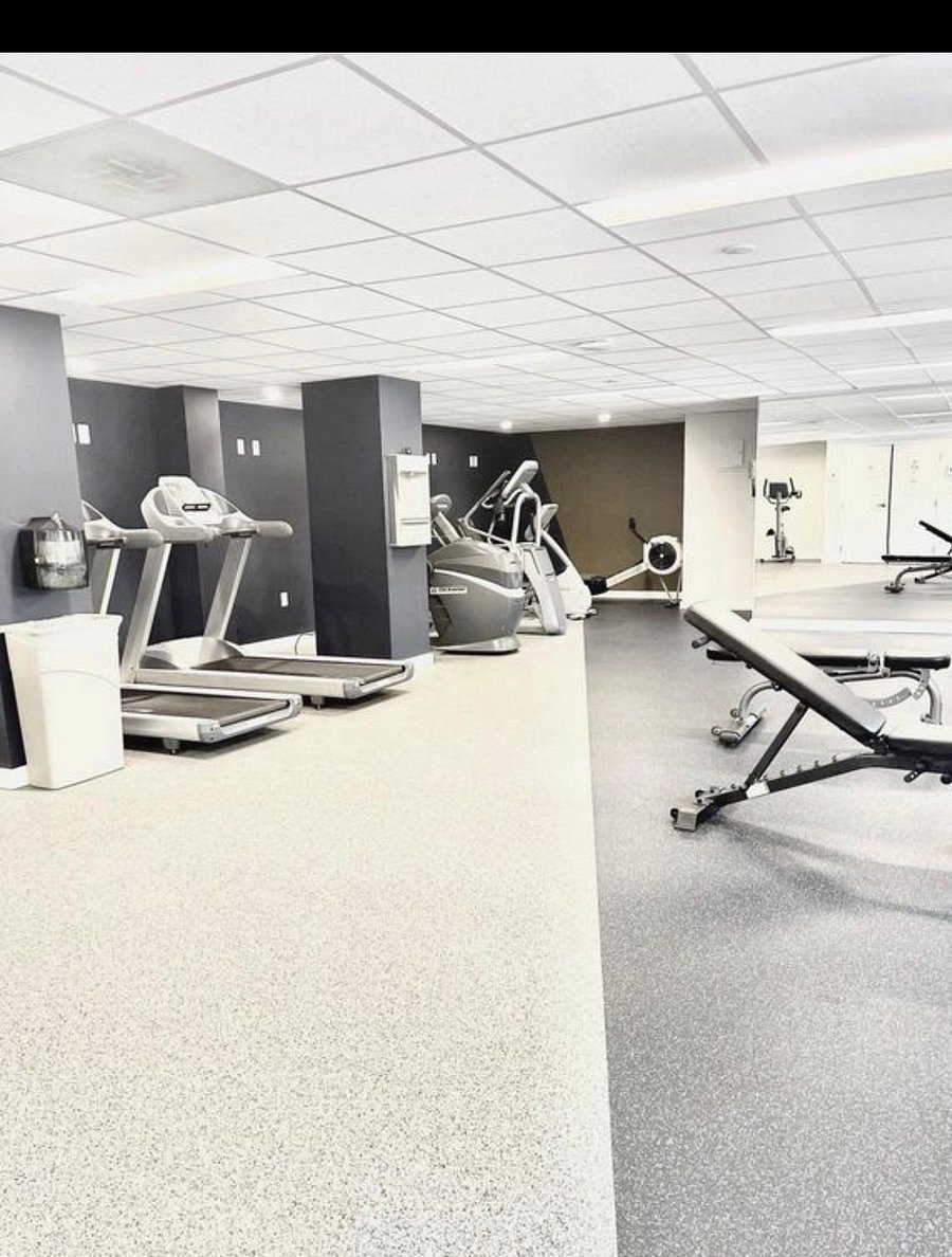 One of two fitness areas in the building.