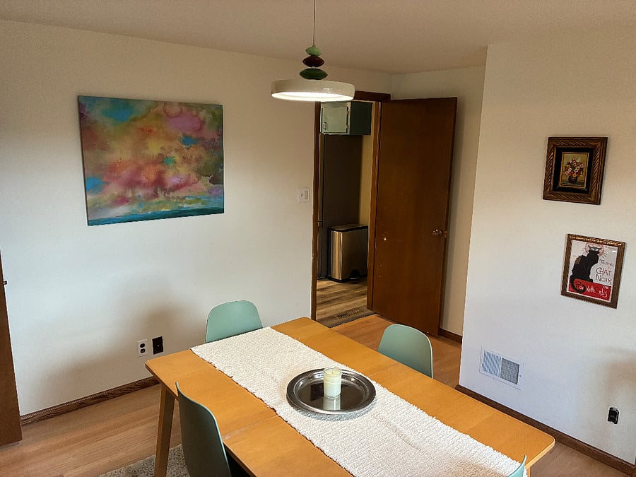 Dining room. Table expands
