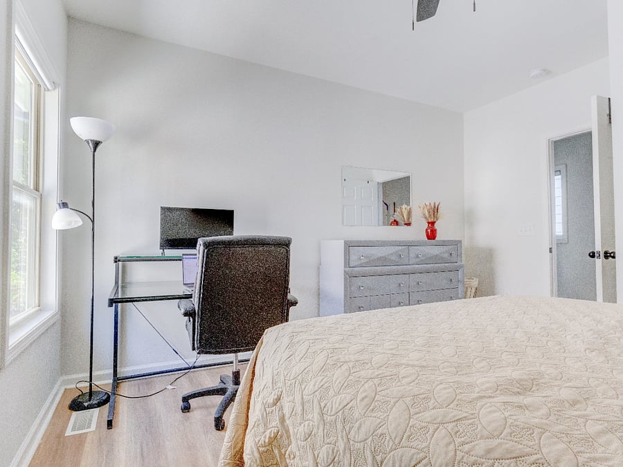 Guest Bedroom with desk area