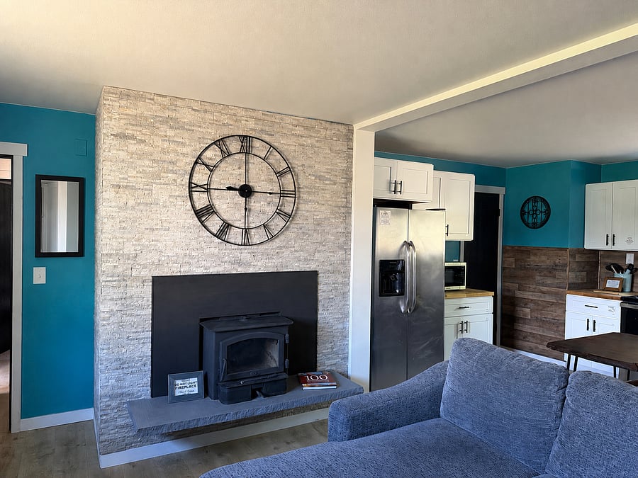 Living area with pull-out sofa