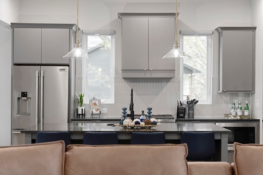 Full Kitchen (Baking sheet, Coffee, Coffee maker, Cooking basics, Dishes and silverware, Dishwasher, Freezer, Hot water kettle, Microwave, Oven, Refrigerator, Stove, Toaster, Trash compactor, Wine glasses)
