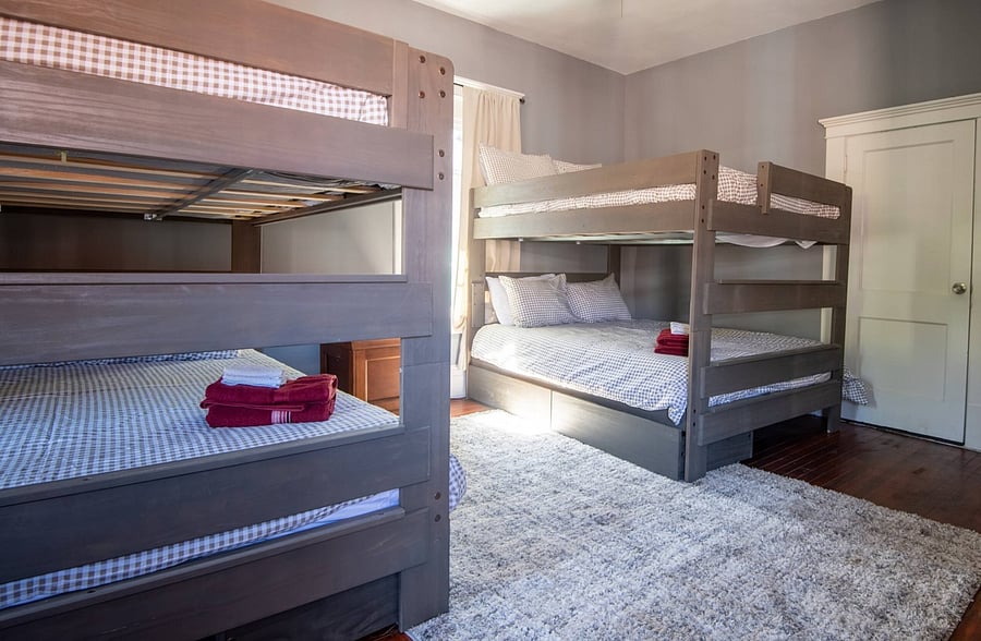 Everyone has a spot to rest while staying close together in this shared space.
