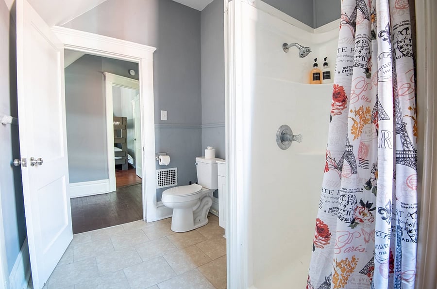 Modern aesthetic bathroom stocked with all the essentials you need.