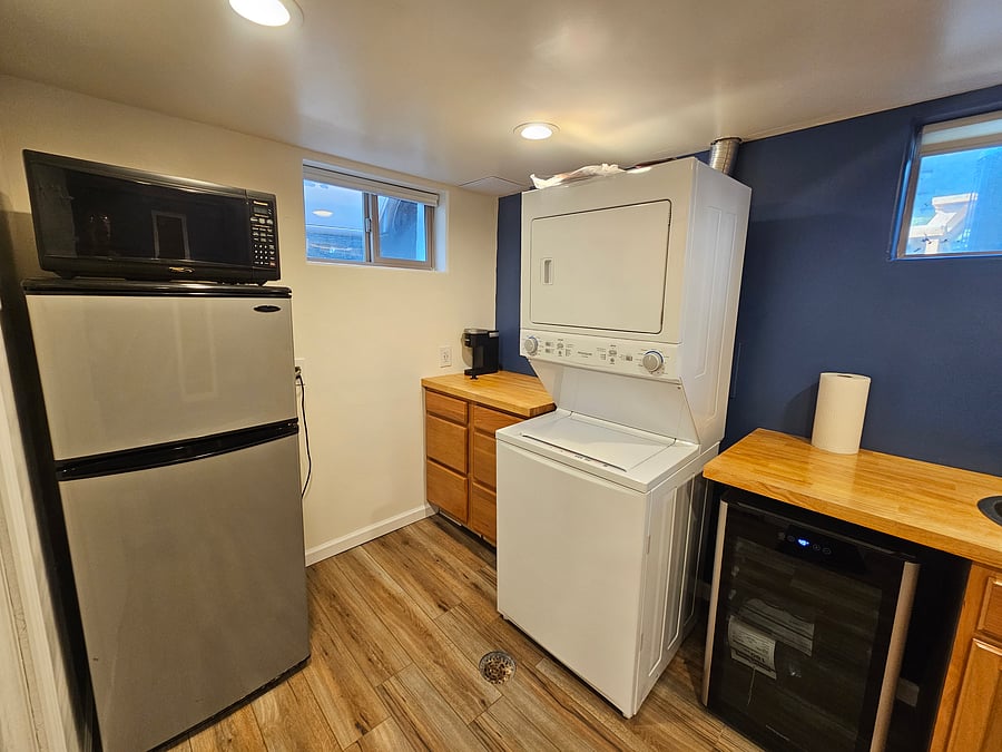 In unit washer and dryer