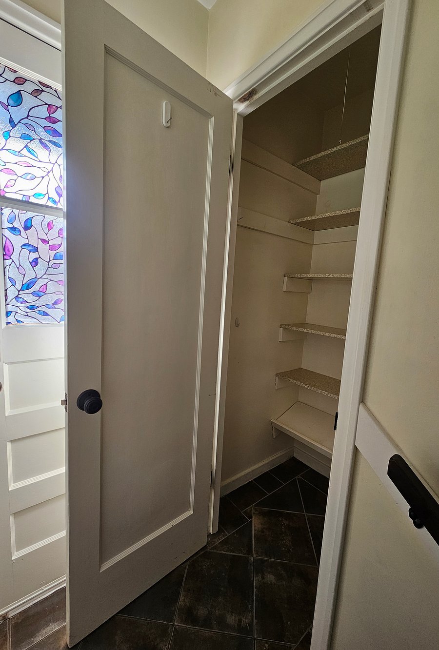 The entry way closet, keep all your shoes, coats and accessories out of the way and your space nice and clean.