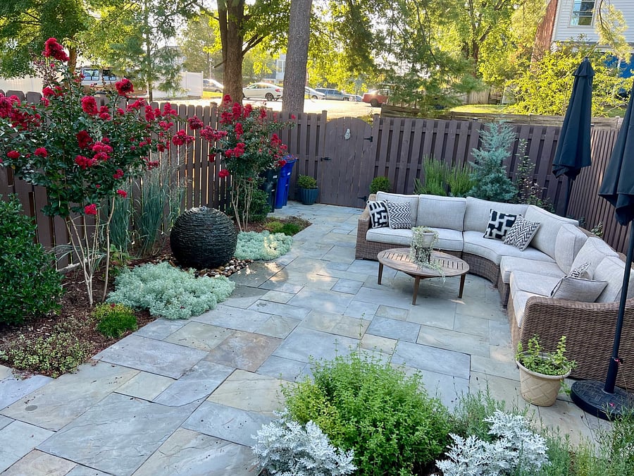 This is such a peaceful retreat with the beautiful landscaping and the fountain sounds.